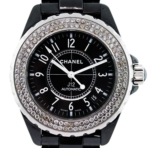 chanel watches woman|Chanel black watch with diamonds.